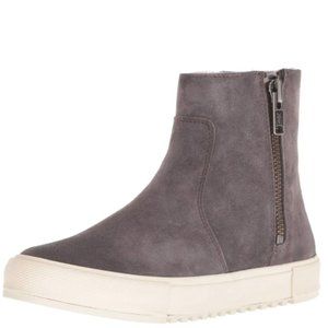 Frye Grey Shearling Double Zip Boot